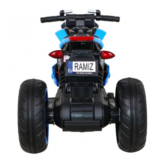 JOKO Elektrická motorka Future 109cm, penové kolesá, modrá