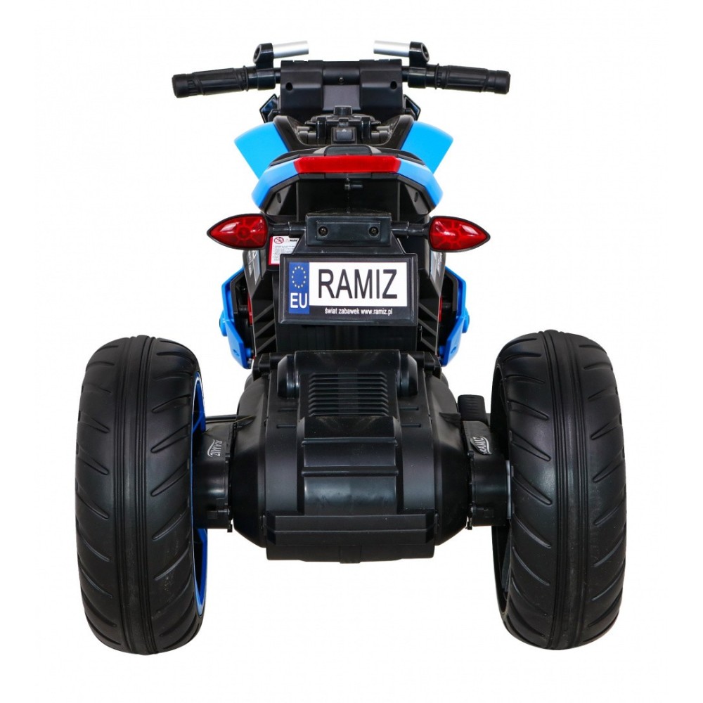JOKO Elektrická motorka Future 109cm, penové kolesá, modrá