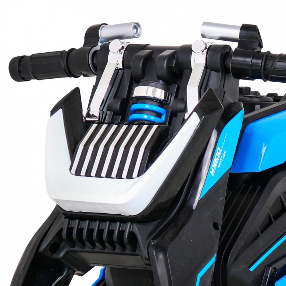 JOKO Elektrická motorka Future 109cm, penové kolesá, modrá