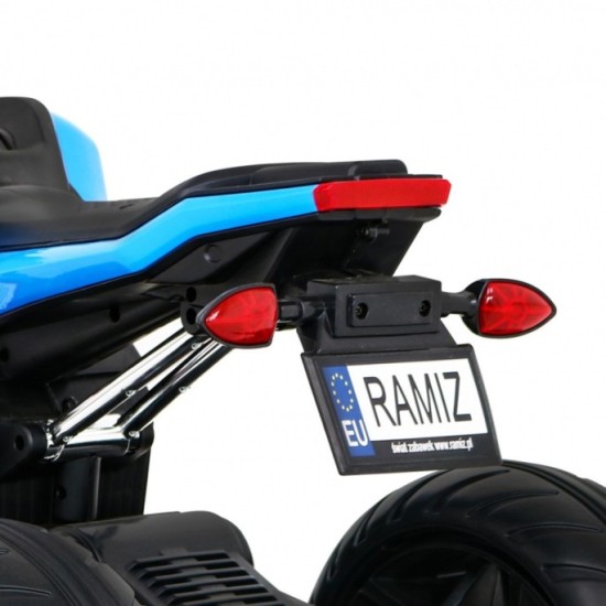 JOKO Elektrická motorka Future 109cm, penové kolesá, modrá