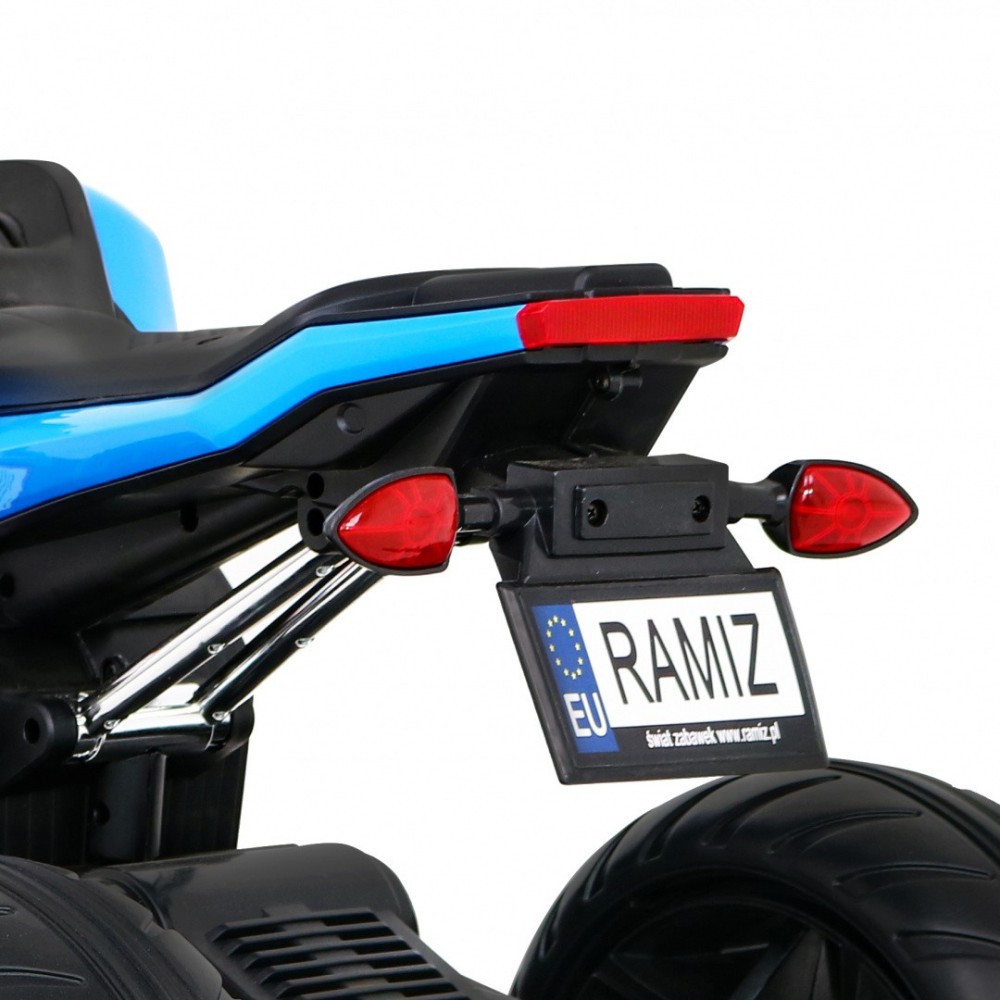 JOKO Elektrická motorka Future 109cm, penové kolesá, modrá
