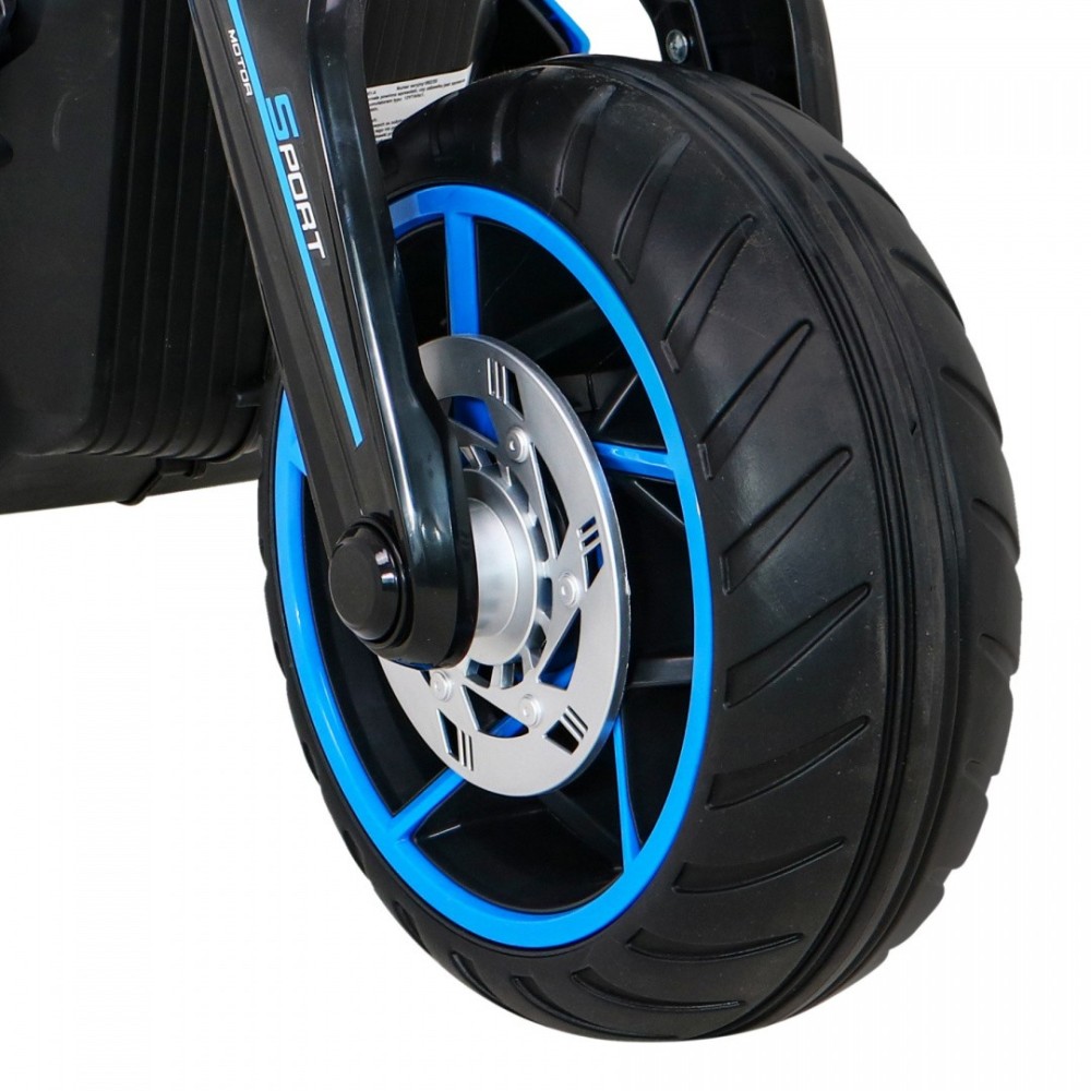 JOKO Elektrická motorka Future 109cm, penové kolesá, modrá