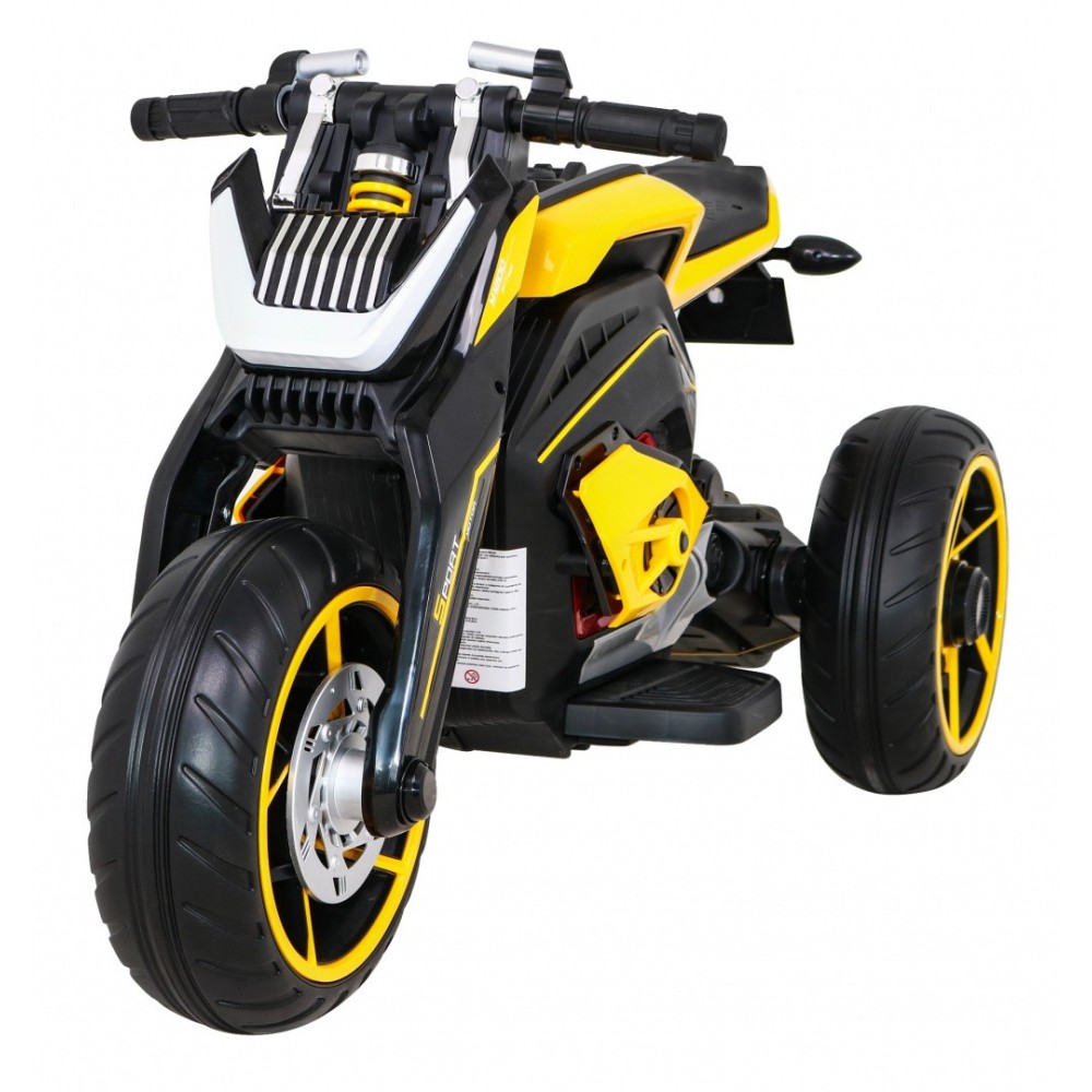 JOKO Elektrická motorka Future 109cm, penové kolesá, žltá