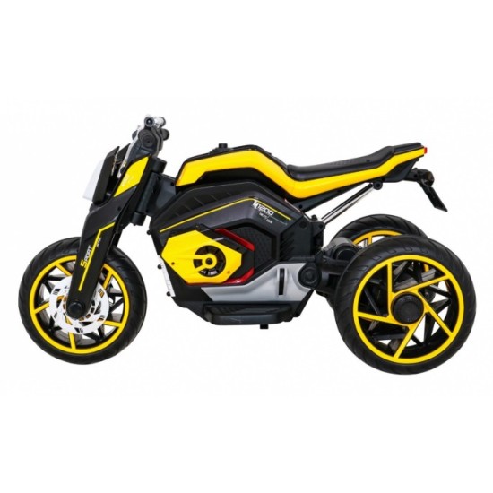 JOKO Elektrická motorka Future 109cm, penové kolesá, žltá