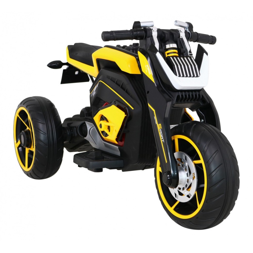 JOKO Elektrická motorka Future 109cm, penové kolesá, žltá