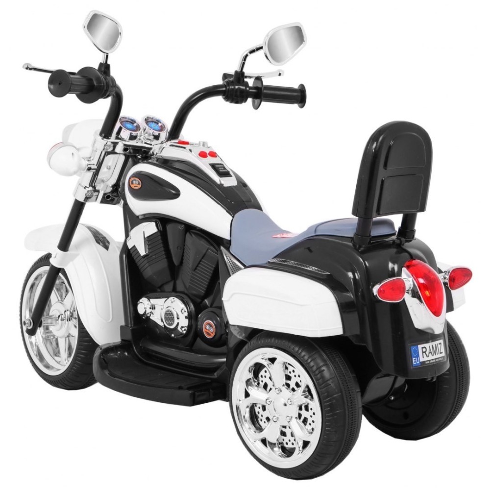 JOKO Elektrická motorka Chopper, biela