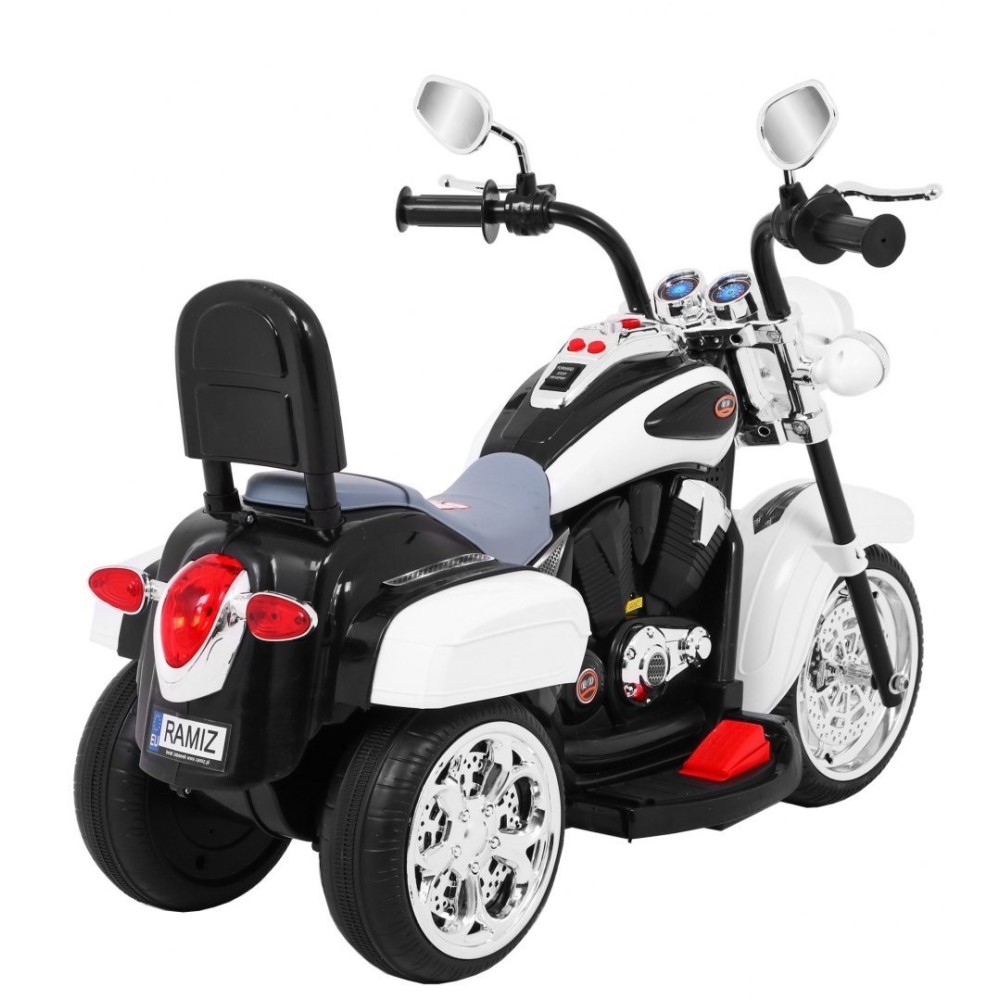 JOKO Elektrická motorka Chopper, biela