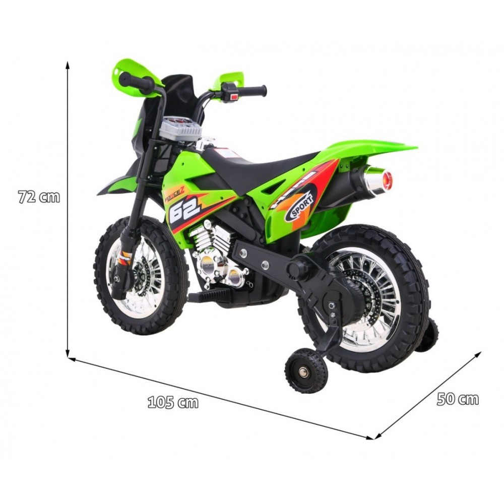 JOKO Elektrická motorka Crosska, zelená