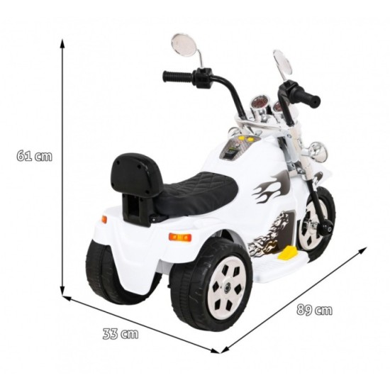 JOKO Elektrická motorka Hot Chopper, biela