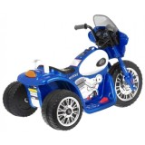 JOKO Elektrická motorka Harley Polícia so svetlom, modrá