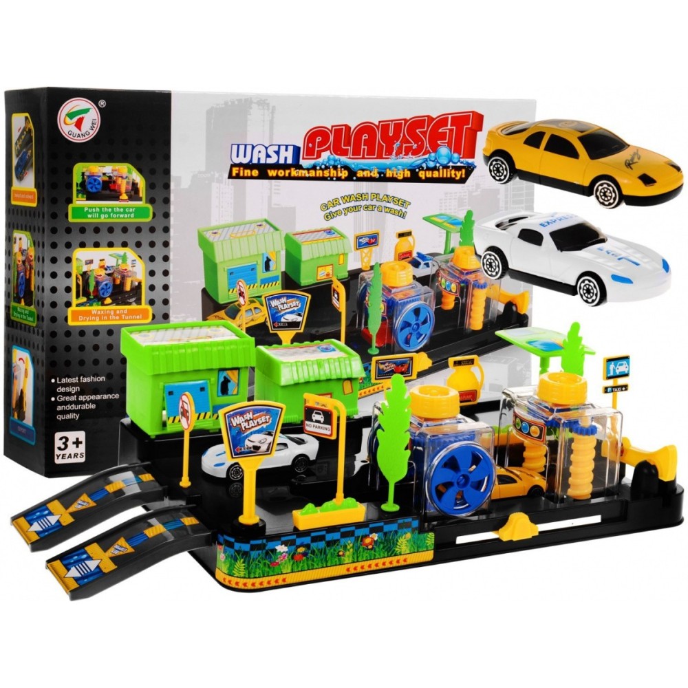 JOKO Carwash, Detská autoumyváreň + 2 autíčka, zelená