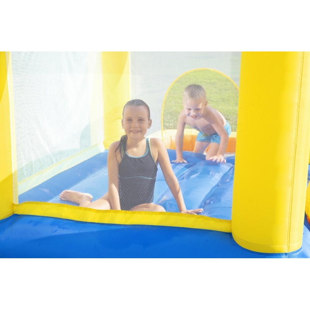 Bestway 53381 Vodný park, vodné ihrisko, Nafukovacia trampolína s bazénom, šmýkačkou a fontánou 365 cm x 340 cm