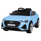 JOKO Elektrické autíčko AUDI E-Tron Sportback 4x4, penové kolesá, kožené sedadlo, modré