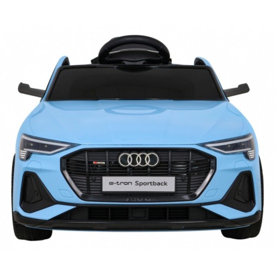 JOKO Elektrické autíčko AUDI E-Tron Sportback 4x4, penové kolesá, kožené sedadlo, modré