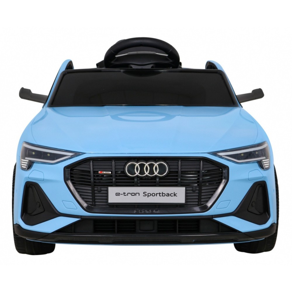 JOKO Elektrické autíčko AUDI E-Tron Sportback 4x4, penové kolesá, kožené sedadlo, modré