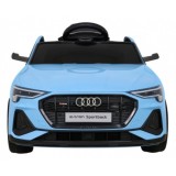 JOKO Elektrické autíčko AUDI E-Tron Sportback 4x4, penové kolesá, kožené sedadlo, modré
