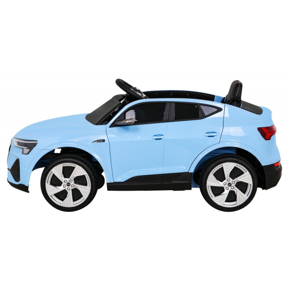 JOKO Elektrické autíčko AUDI E-Tron Sportback 4x4, penové kolesá, kožené sedadlo, modré