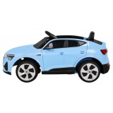JOKO Elektrické autíčko AUDI E-Tron Sportback 4x4, penové kolesá, kožené sedadlo, modré