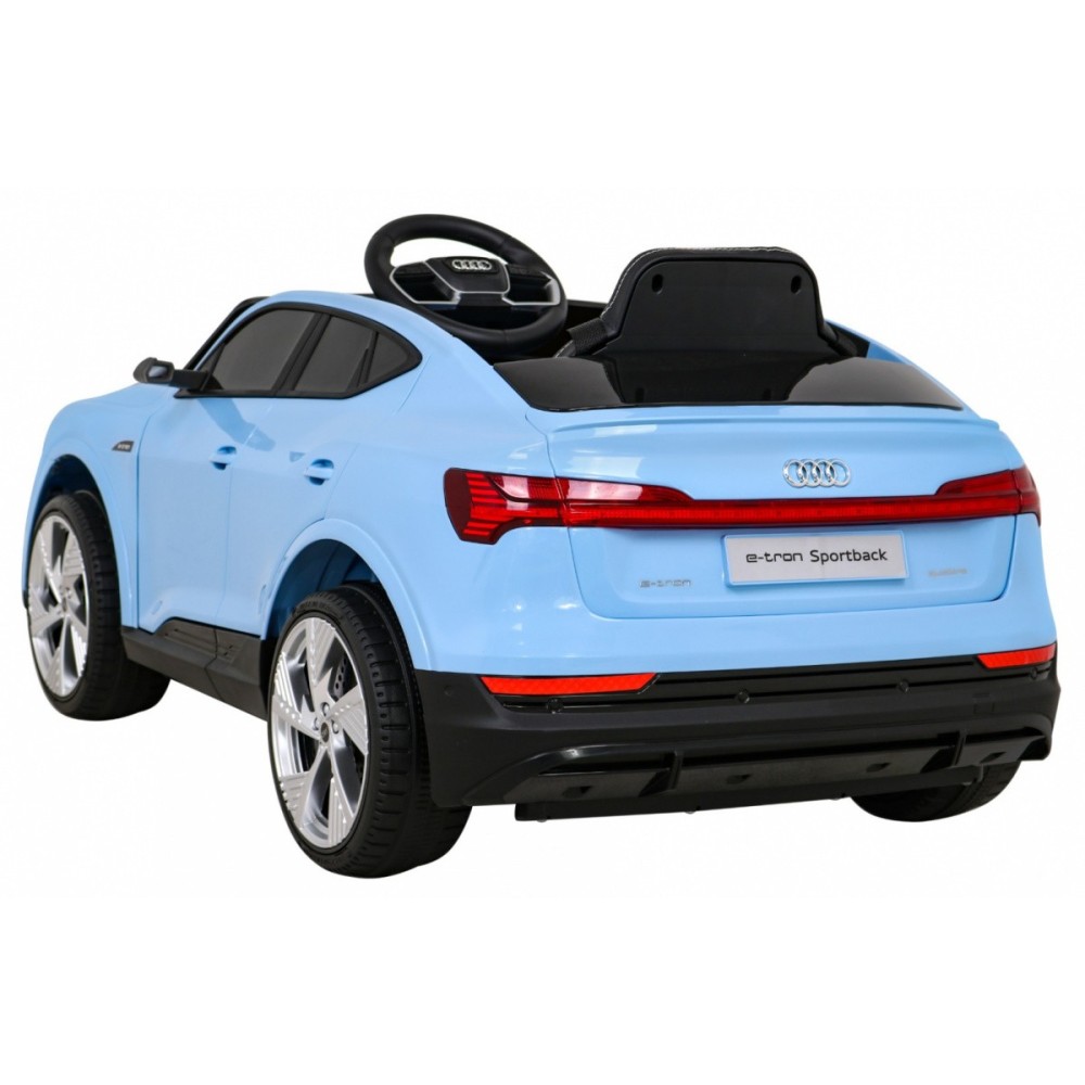 JOKO Elektrické autíčko AUDI E-Tron Sportback 4x4, penové kolesá, kožené sedadlo, modré
