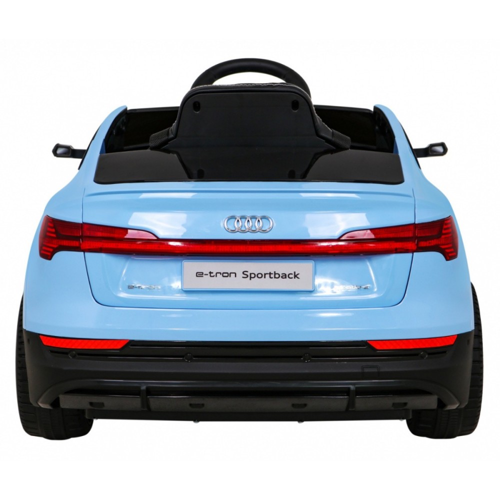 JOKO Elektrické autíčko AUDI E-Tron Sportback 4x4, penové kolesá, kožené sedadlo, modré