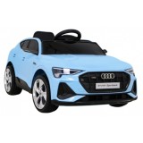 JOKO Elektrické autíčko AUDI E-Tron Sportback 4x4, penové kolesá, kožené sedadlo, modré