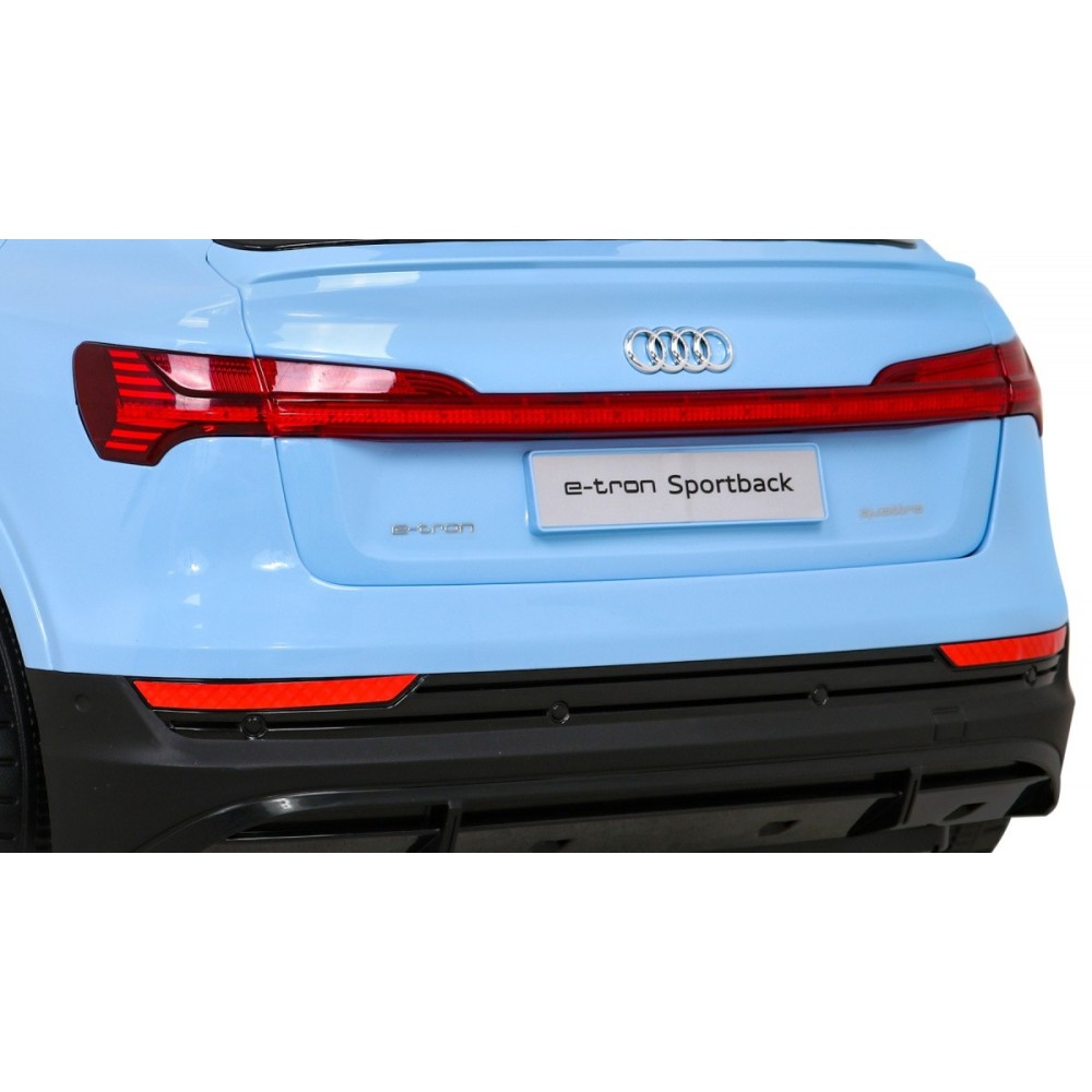 JOKO Elektrické autíčko AUDI E-Tron Sportback 4x4, penové kolesá, kožené sedadlo, modré