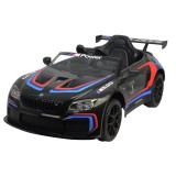 JOKO Elektrické autíčko BMW M6 GT3, penové kolesá, kožené sedadlo, USB, MP3, aktívna ventilácia, čierne