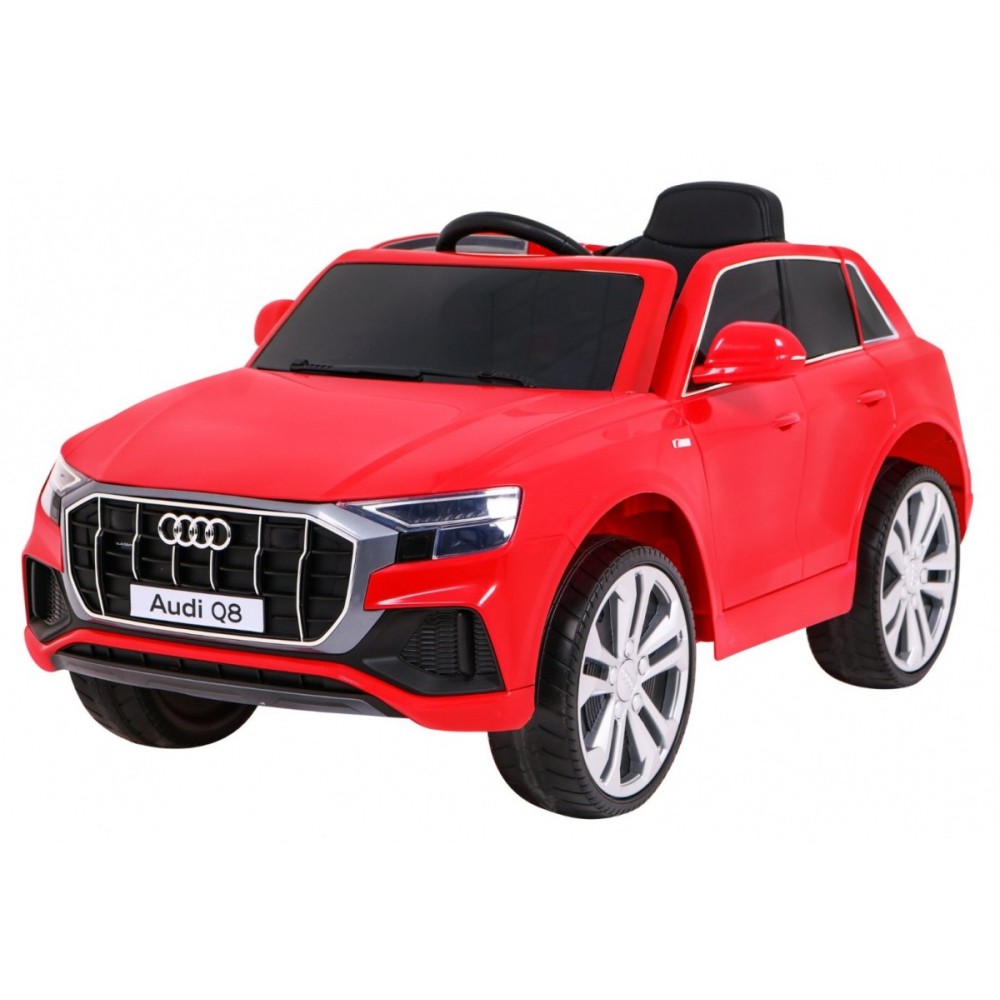 JOKO Elektrické autíčko Audi Q8 Lift, penové kolesá, kožené sedadlo, USB, MP3, červené