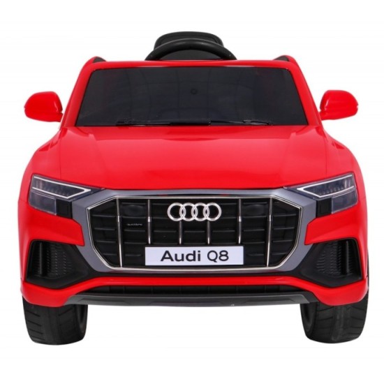 JOKO Elektrické autíčko Audi Q8 Lift, penové kolesá, kožené sedadlo, USB, MP3, červené