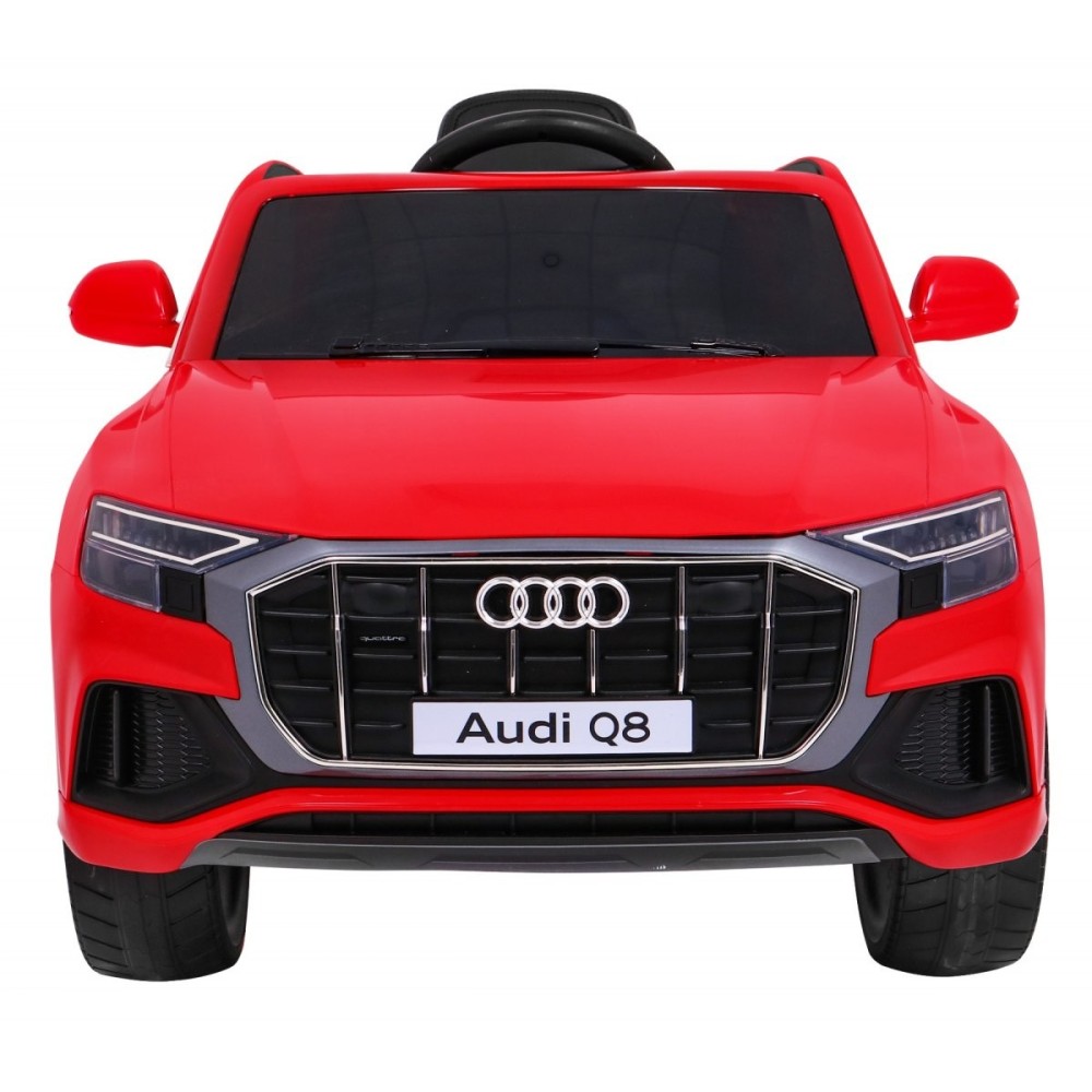 JOKO Elektrické autíčko Audi Q8 Lift, penové kolesá, kožené sedadlo, USB, MP3, červené