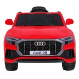 JOKO Elektrické autíčko Audi Q8 Lift, penové kolesá, kožené sedadlo, USB, MP3, červené