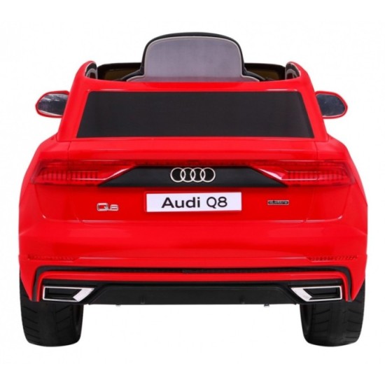 JOKO Elektrické autíčko Audi Q8 Lift, penové kolesá, kožené sedadlo, USB, MP3, červené