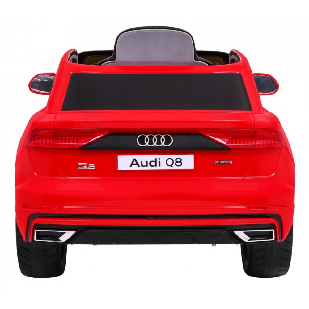 JOKO Elektrické autíčko Audi Q8 Lift, penové kolesá, kožené sedadlo, USB, MP3, červené