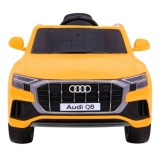 JOKO Elektrické autíčko Audi Q8 Lift, penové kolesá, kožené sedadlo, USB, MP3, žlté