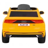 JOKO Elektrické autíčko Audi Q8 Lift, penové kolesá, kožené sedadlo, USB, MP3, žlté