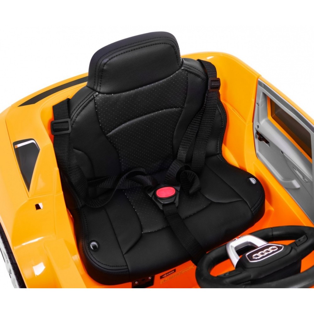 JOKO Elektrické autíčko Audi Q8 Lift, penové kolesá, kožené sedadlo, USB, MP3, žlté