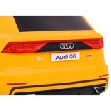 JOKO Elektrické autíčko Audi Q8 Lift, penové kolesá, kožené sedadlo, USB, MP3, žlté