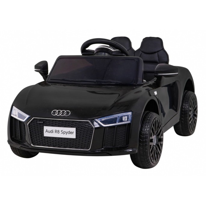 JOKO Elektrické autíčko AUDI R8, penové kolesá, kožené sedadlo, čierne