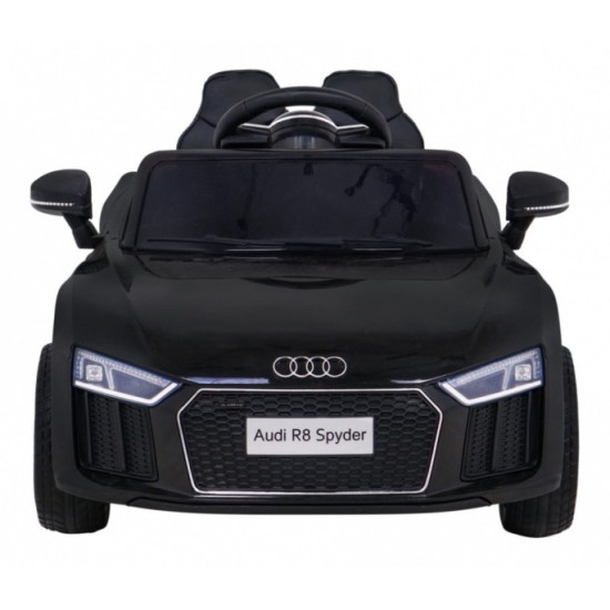 JOKO Elektrické autíčko AUDI R8, penové kolesá, kožené sedadlo, čierne