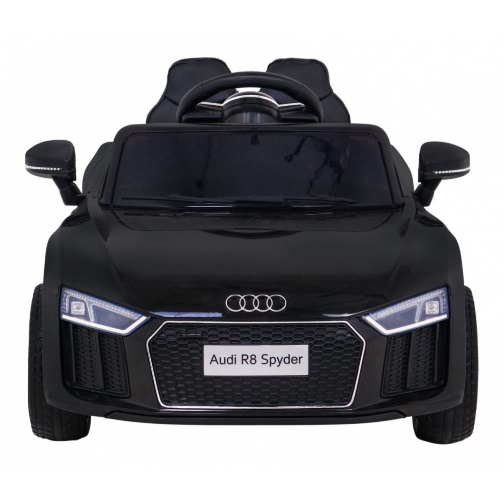 JOKO Elektrické autíčko AUDI R8, penové kolesá, kožené sedadlo, čierne