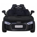 JOKO Elektrické autíčko AUDI R8, penové kolesá, kožené sedadlo, čierne