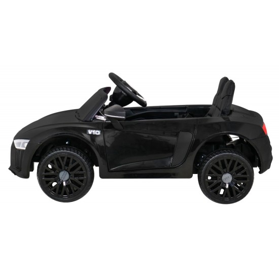 JOKO Elektrické autíčko AUDI R8, penové kolesá, kožené sedadlo, čierne