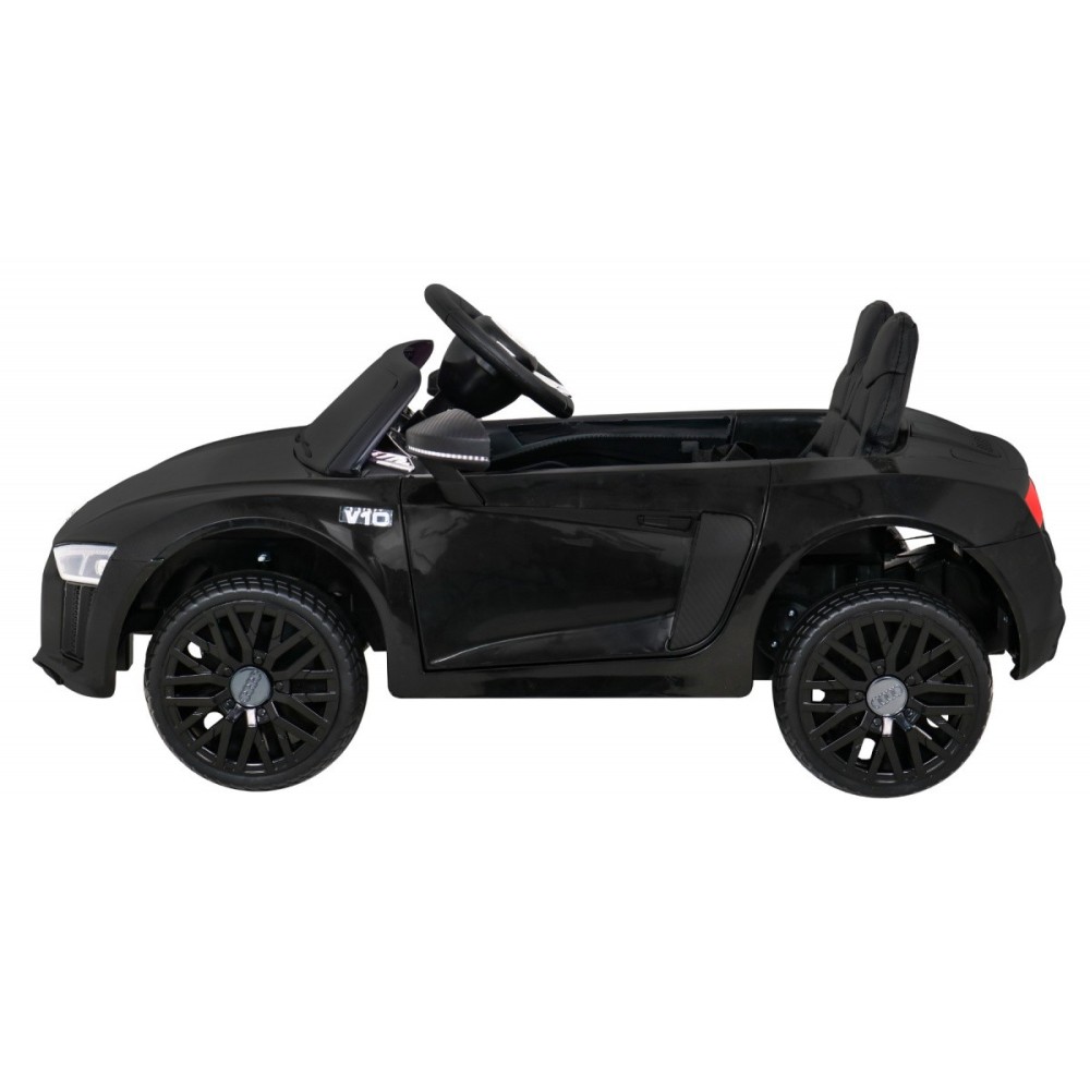 JOKO Elektrické autíčko AUDI R8, penové kolesá, kožené sedadlo, čierne
