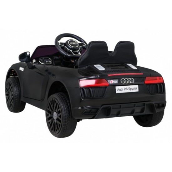 JOKO Elektrické autíčko AUDI R8, penové kolesá, kožené sedadlo, čierne