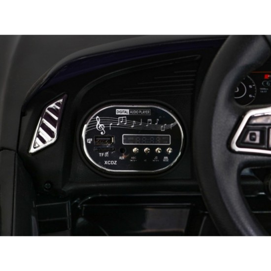 JOKO Elektrické autíčko AUDI R8, penové kolesá, kožené sedadlo, čierne
