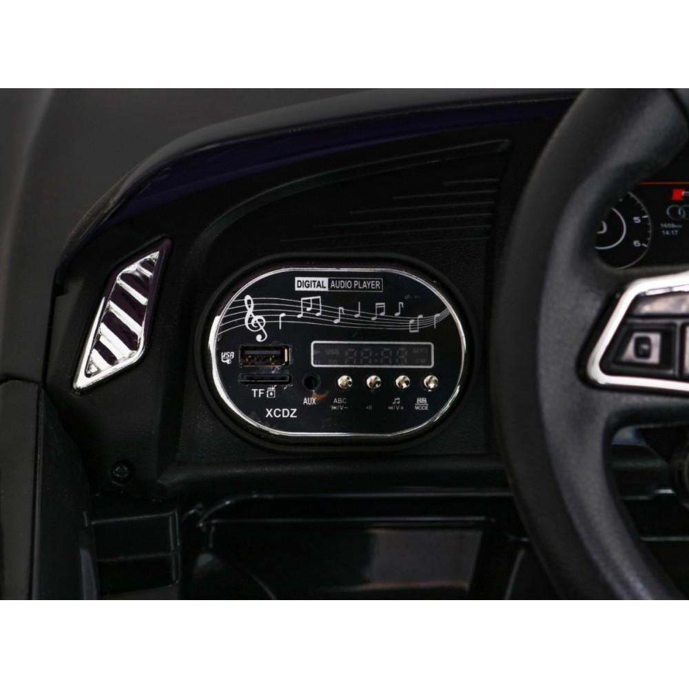JOKO Elektrické autíčko AUDI R8, penové kolesá, kožené sedadlo, čierne