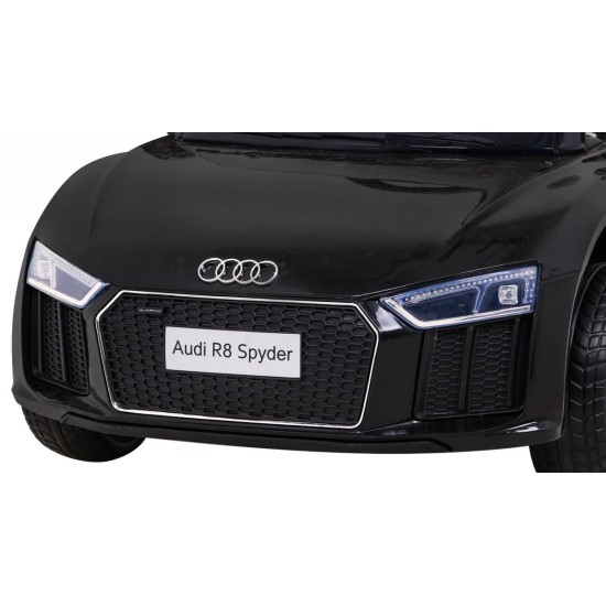 JOKO Elektrické autíčko AUDI R8, penové kolesá, kožené sedadlo, čierne
