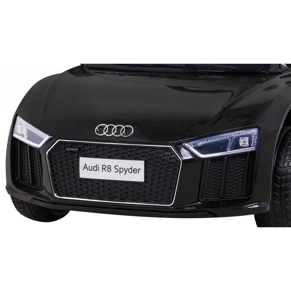 JOKO Elektrické autíčko AUDI R8, penové kolesá, kožené sedadlo, čierne