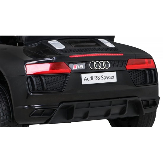 JOKO Elektrické autíčko AUDI R8, penové kolesá, kožené sedadlo, čierne