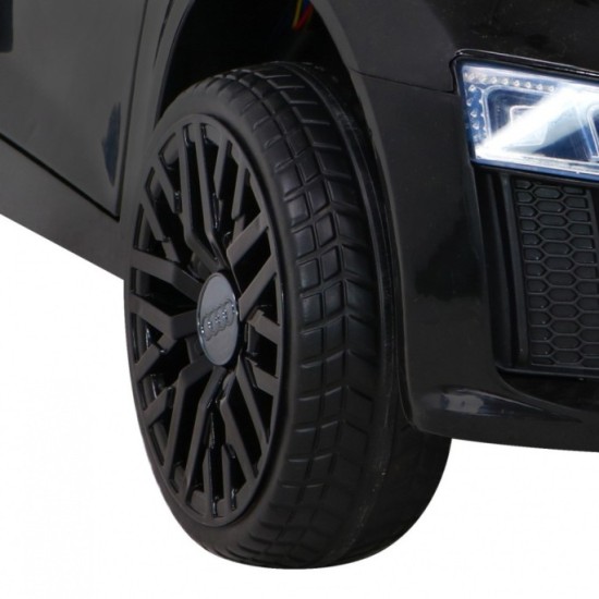JOKO Elektrické autíčko AUDI R8, penové kolesá, kožené sedadlo, čierne